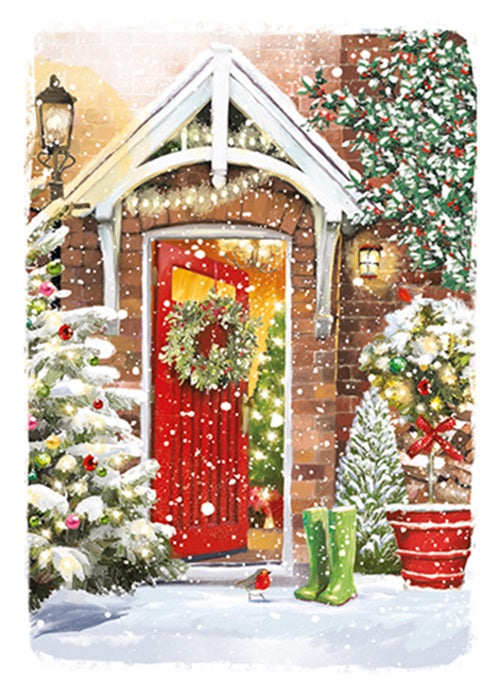 Box Of 24 Assorted Christmas Cards At Home Winter Wonderland Xmas Card Boxes