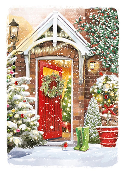 Box Of 24 Assorted Christmas Cards At Home Winter Wonderland Xmas Card Boxes