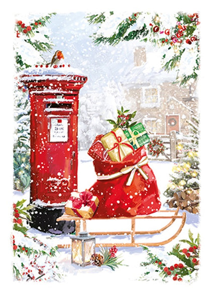 Box Of 24 Assorted Christmas Cards At Home Winter Wonderland Xmas Card Boxes