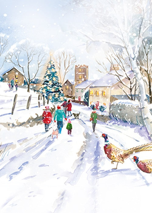Box Of 24 Assorted Christmas Cards Snowy Winter Wonderland Xmas Card Boxes
