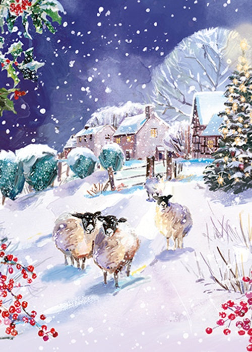 Box Of 24 Assorted Christmas Cards Snowy Winter Wonderland Xmas Card Boxes
