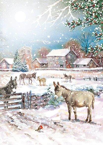 Box Of 24 Assorted Christmas Cards Snowy Winter Wonderland Xmas Card Boxes