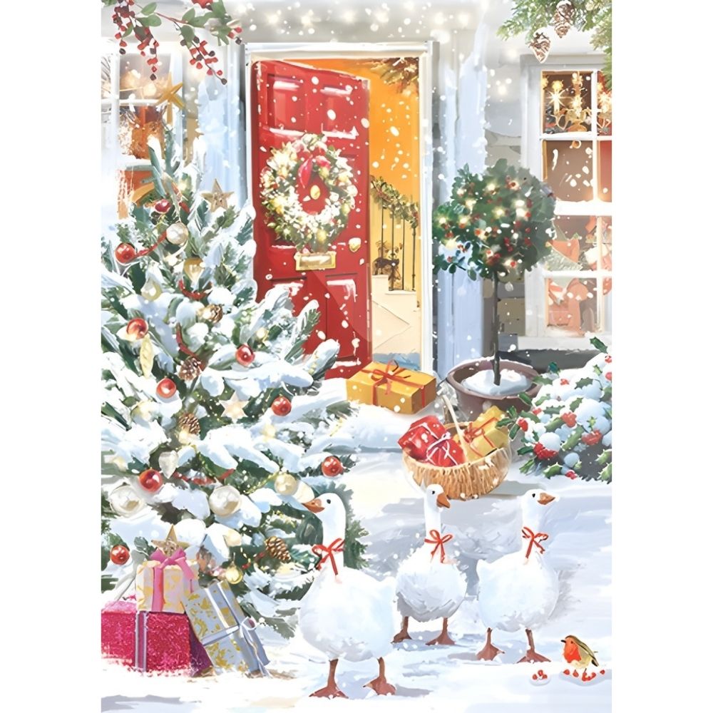 Box of 24 Christmas Cards Snow Themed Xmas Cards In 6 Designs