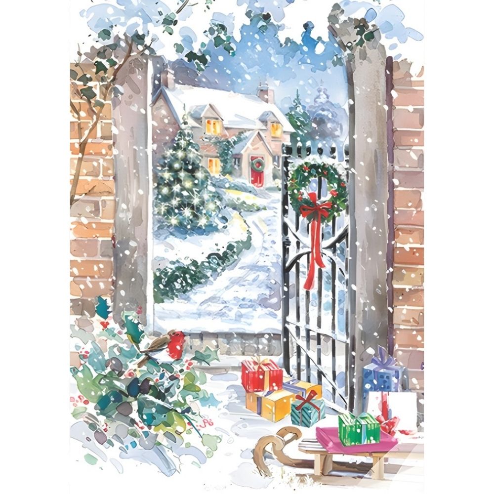 Box of 24 Christmas Cards Snow Themed Xmas Cards In 6 Designs
