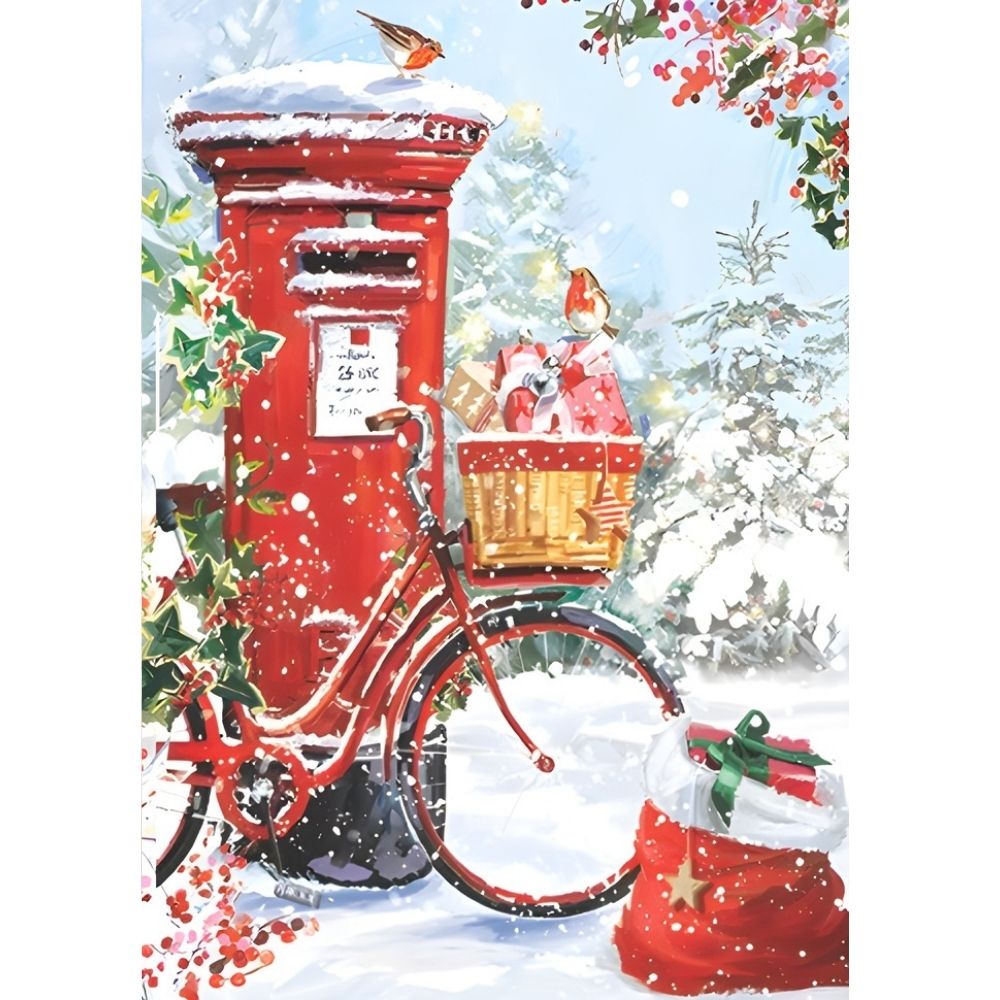 Box of 24 Christmas Cards Snow Themed Xmas Cards In 6 Designs