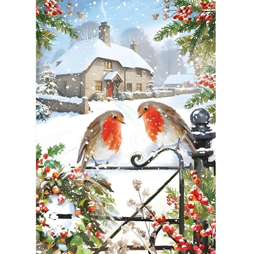 Box of 24 Christmas Cards Snow Themed Xmas Cards In 6 Designs