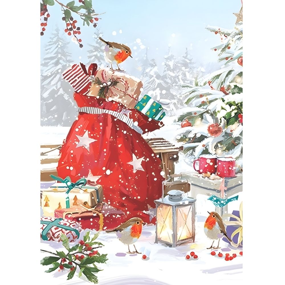Box of 24 Christmas Cards Snow Themed Xmas Cards In 6 Designs