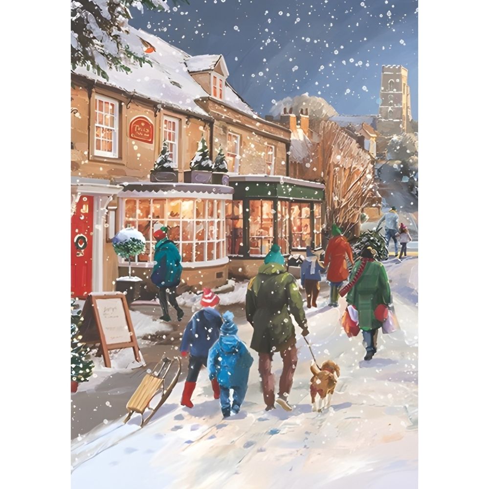 Box of 24 Christmas Cards Festive Celebration Xmas Cards In 6 Designs