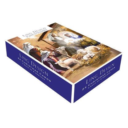 Box of 24 Christmas Cards Religious Themed Joyful Xmas Cards In 6 Designs