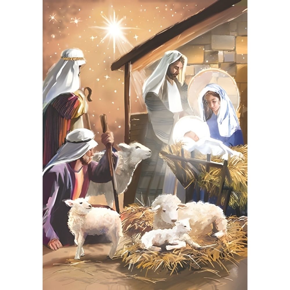 Box of 24 Christmas Cards Religious Themed Joyful Xmas Cards In 6 Designs