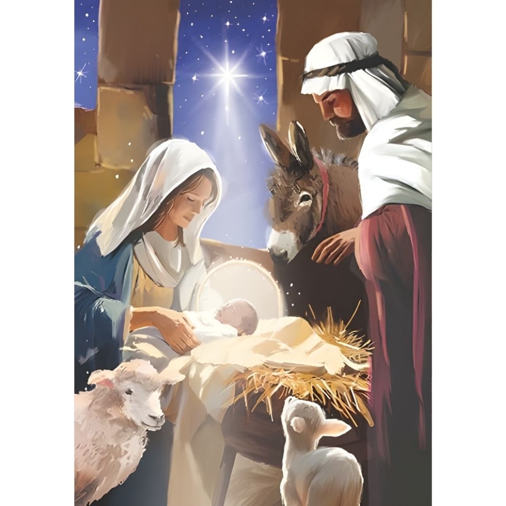Box of 24 Christmas Cards Religious Themed Joyful Xmas Cards In 6 Designs