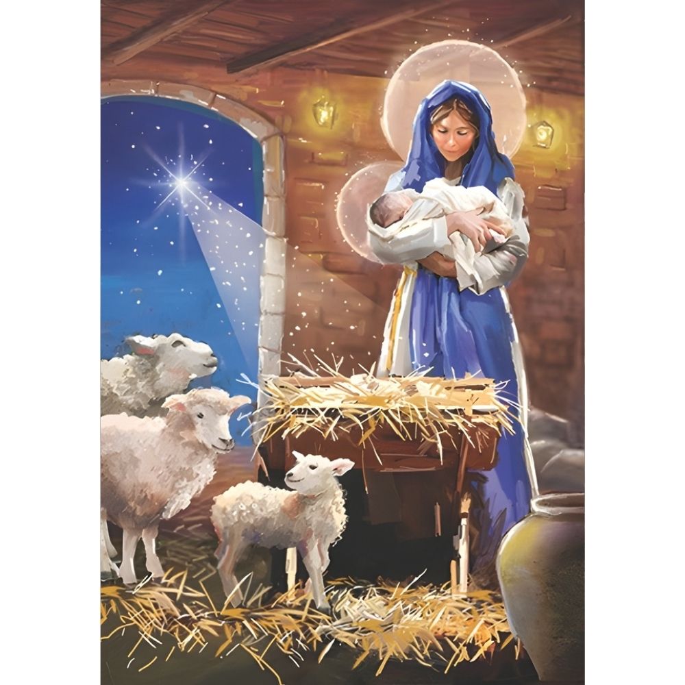 Box of 24 Christmas Cards Religious Themed Joyful Xmas Cards In 6 Designs
