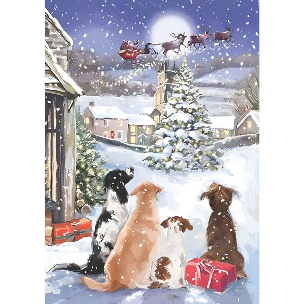 Box of 24 Christmas Cards Snowy Winter Wonderland Xmas Cards In 6 Designs