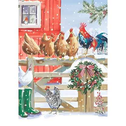 Box of 24 Christmas Cards Farmyard Fun Farm Animals Xmas Cards In 6 Designs