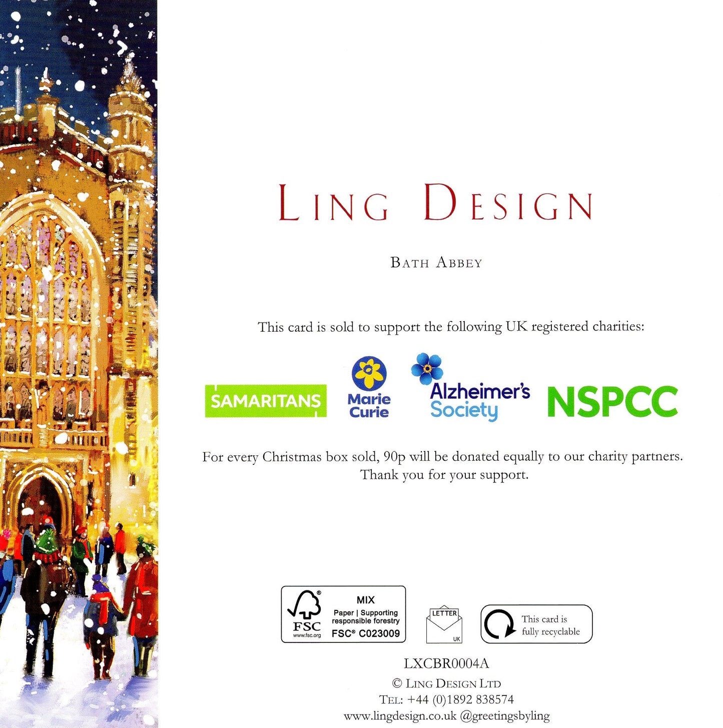 Charity Box of 30 Christmas Cards Festive Cards Supporting Multiple Charities