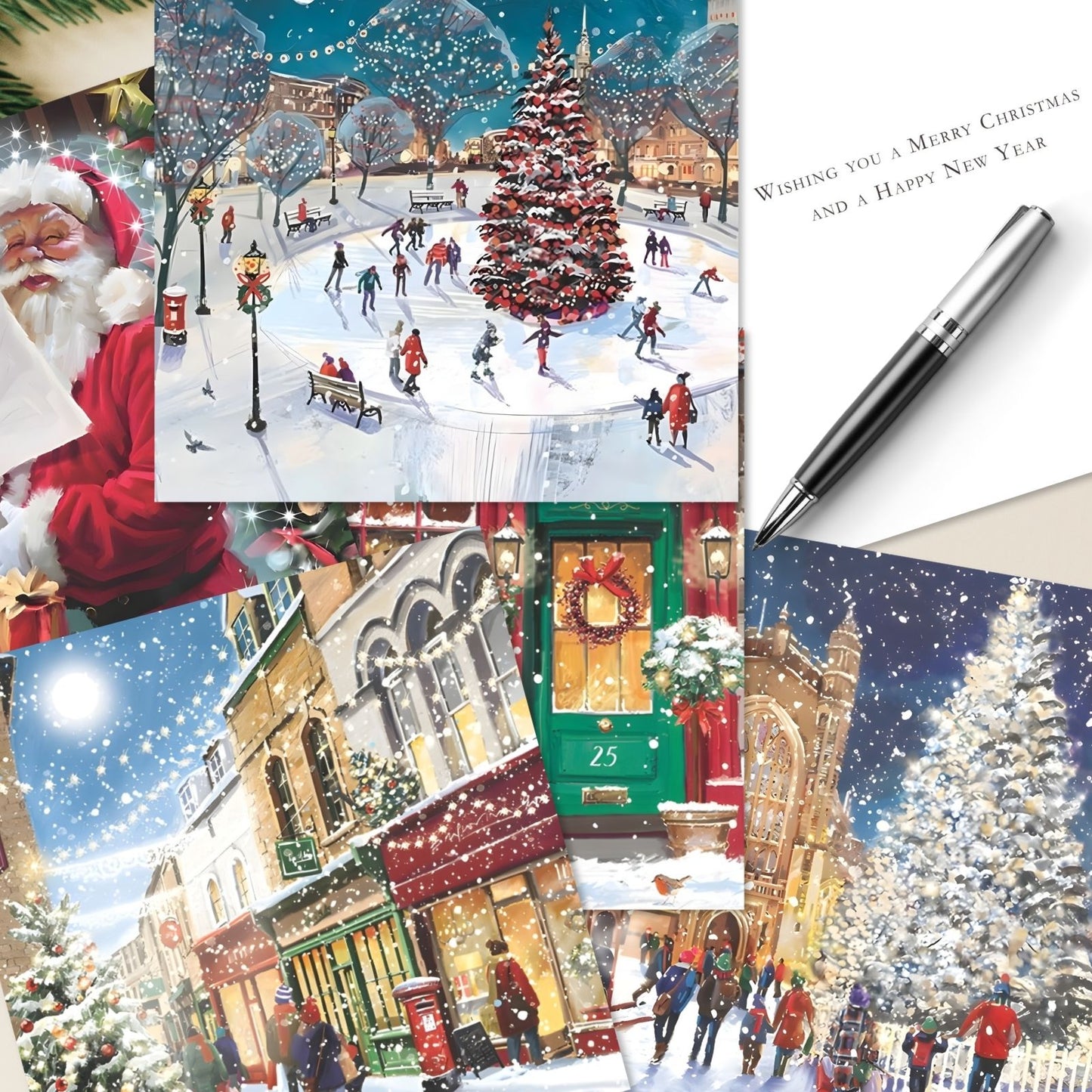 Charity Box of 30 Christmas Cards Festive Cards Supporting Multiple Charities