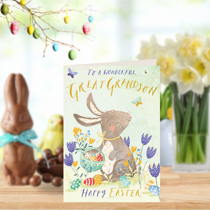 A Wonderful Great Grandson Happy Easter Card