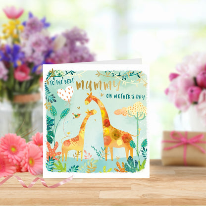 The World's Best Mummy Giraffe Foiled Mother's Day Card