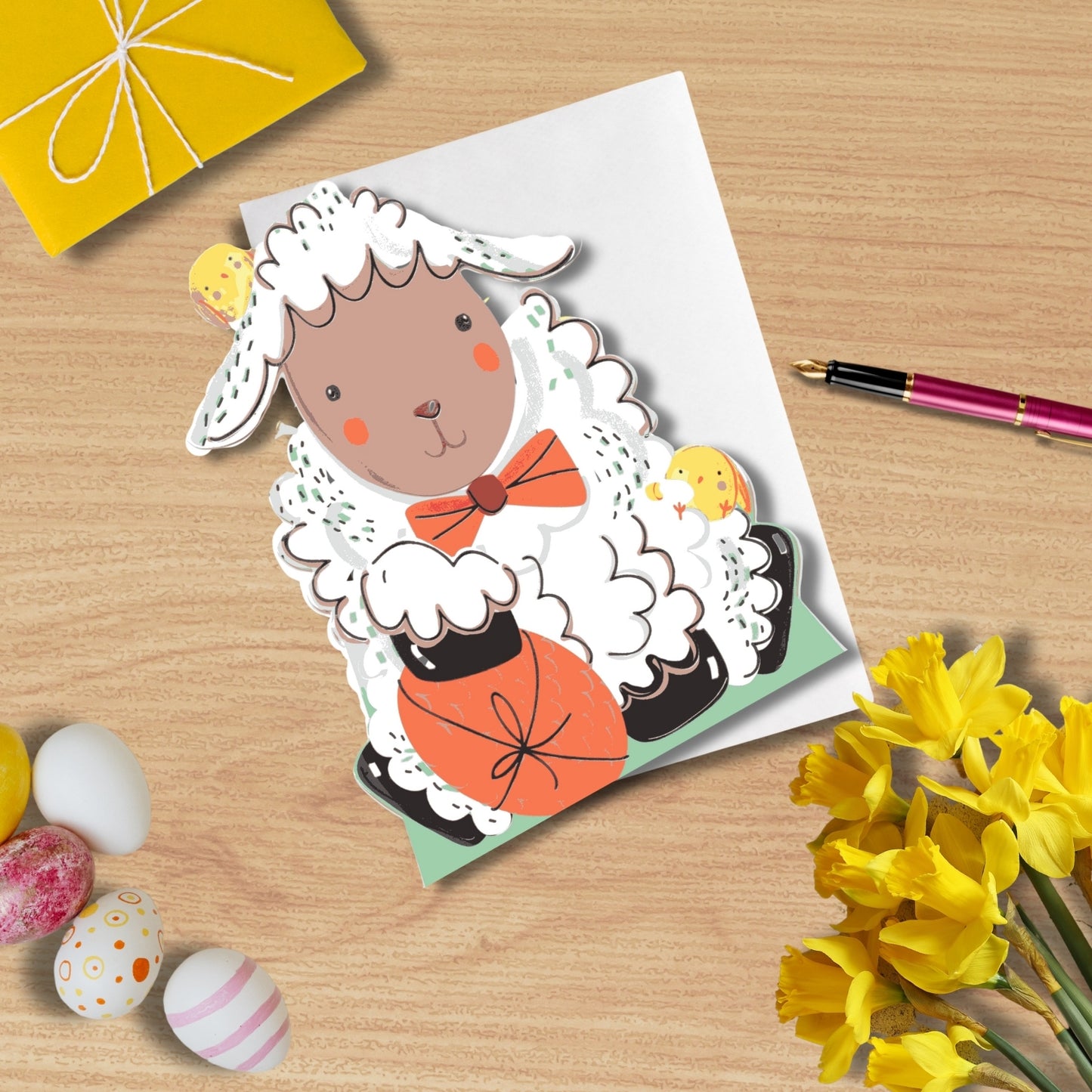 Pack of 4 Easter Cards Cute Mini Happy Easter Greeting Card Packs