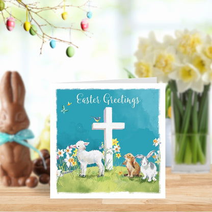 Pack of 5 Easter Cross Spring Easter Cards