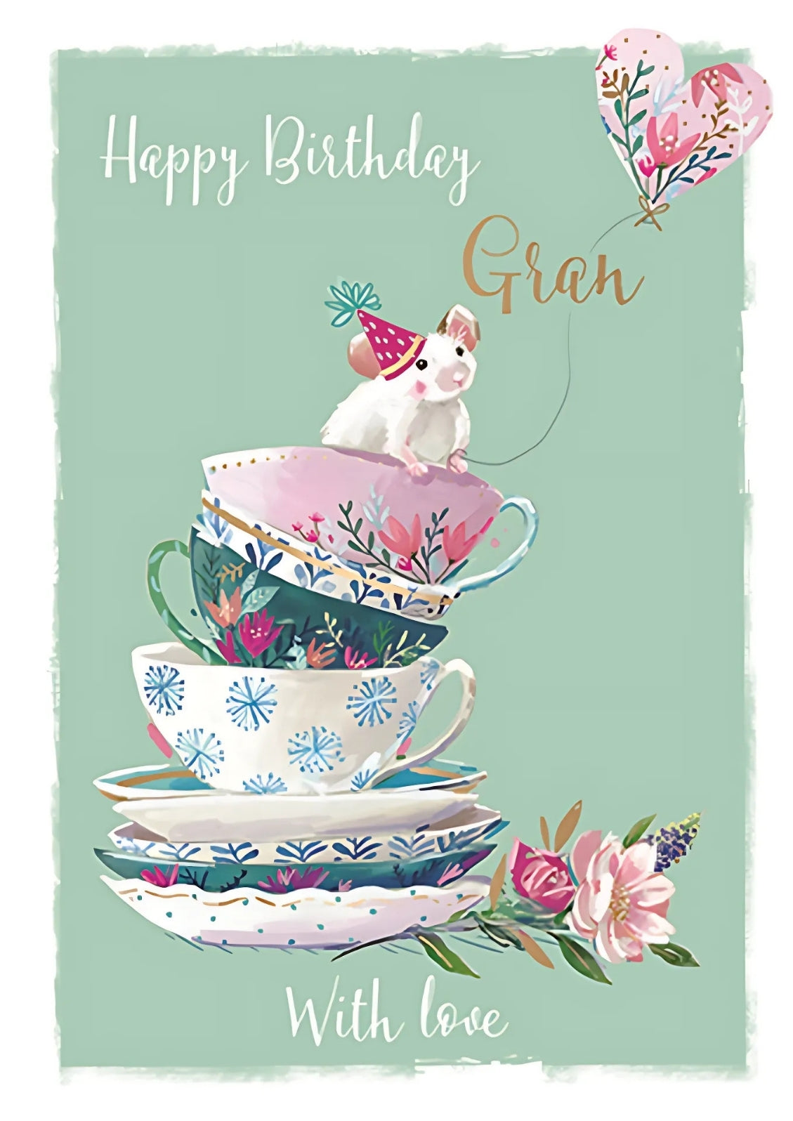 Gran Teacup Birthday Greeting Card