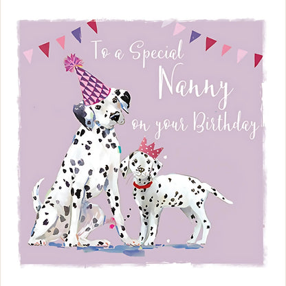 Dalmation Special Nanny Birthday Greeting Card