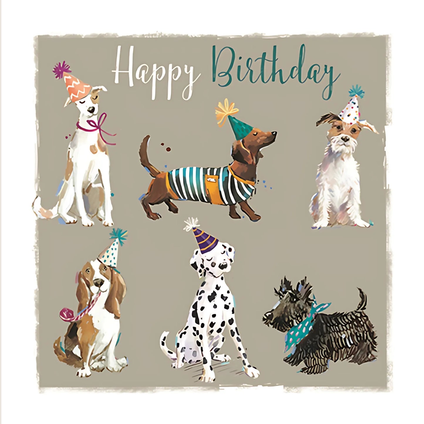 Dog Birthday Party Birthday Greeting Card