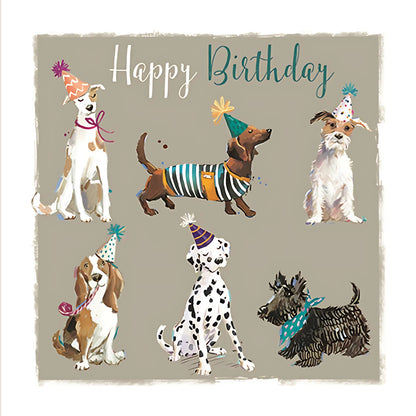 Dog Birthday Party Birthday Greeting Card