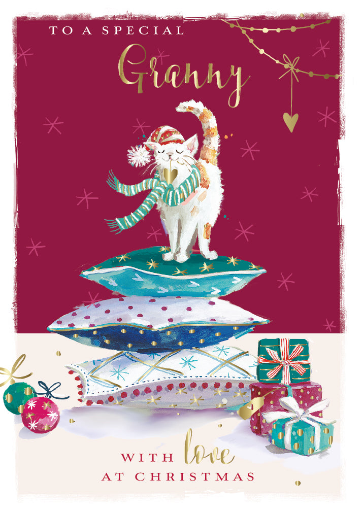 The Wildlife Special Granny Christmas Cat Christmas Card