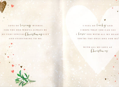 The Wildlife Embellished One I Love Mistletoe Pups Hand-Finished Christmas Card