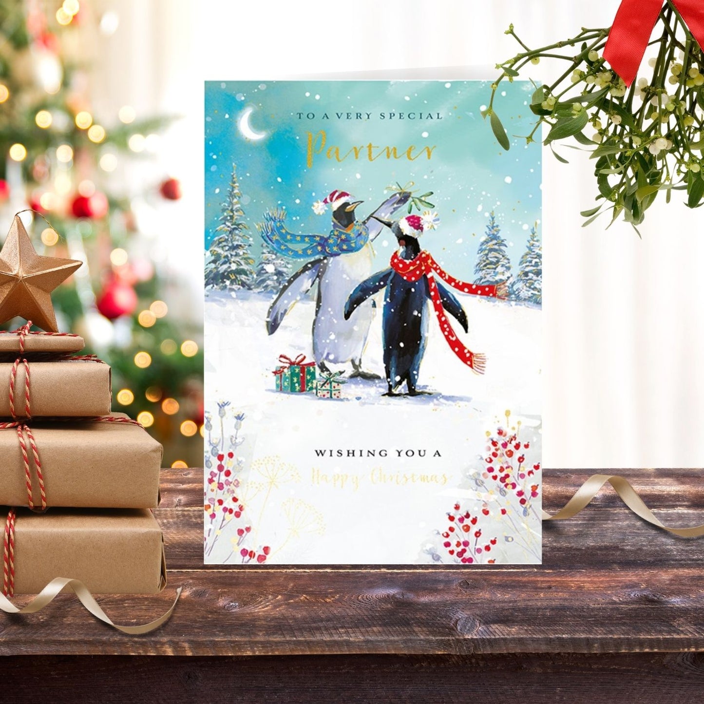 The Wildlife Very Special Partner Penguin Pals Artistic Christmas Greeting Card