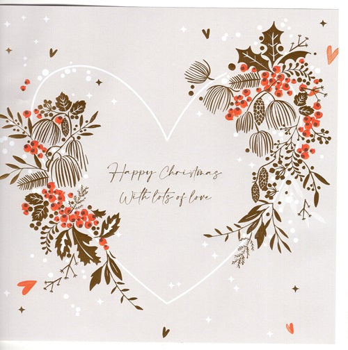 Deluxe Embellished Wonderful Mum Leafy Love Hand-Finished Christmas Card