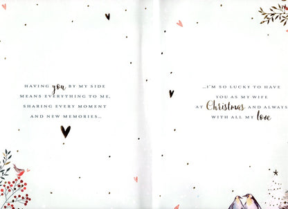 The Wildlife Embellished Wife Penguin Love Hand-Finished Christmas Card