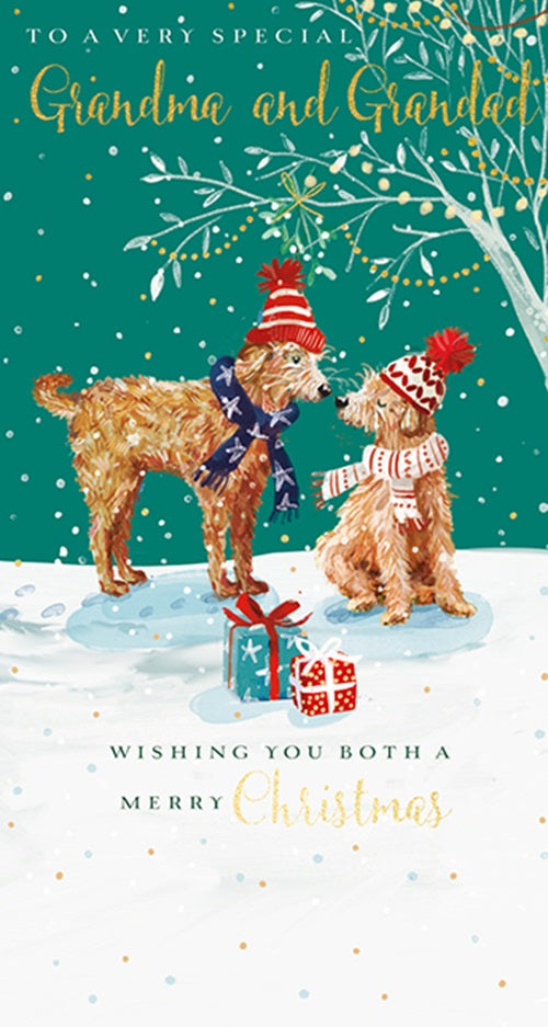 The Wildlife Grandma & Grandad Pawsome Pals Artistic Christmas Greeting Card