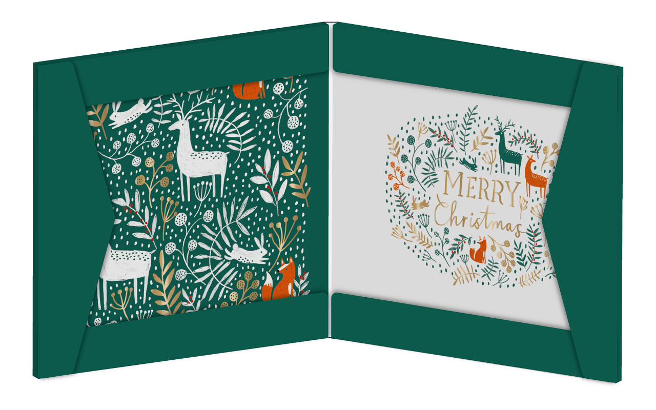 Box of 8 Winter Woodland Curious Inksmith Christmas Cards