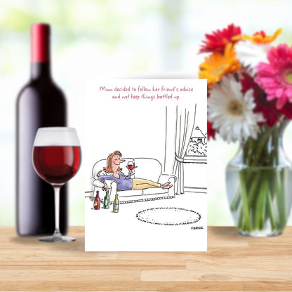 Fernz Funny Bottled Up Mother's Day Humour Greeting Card
