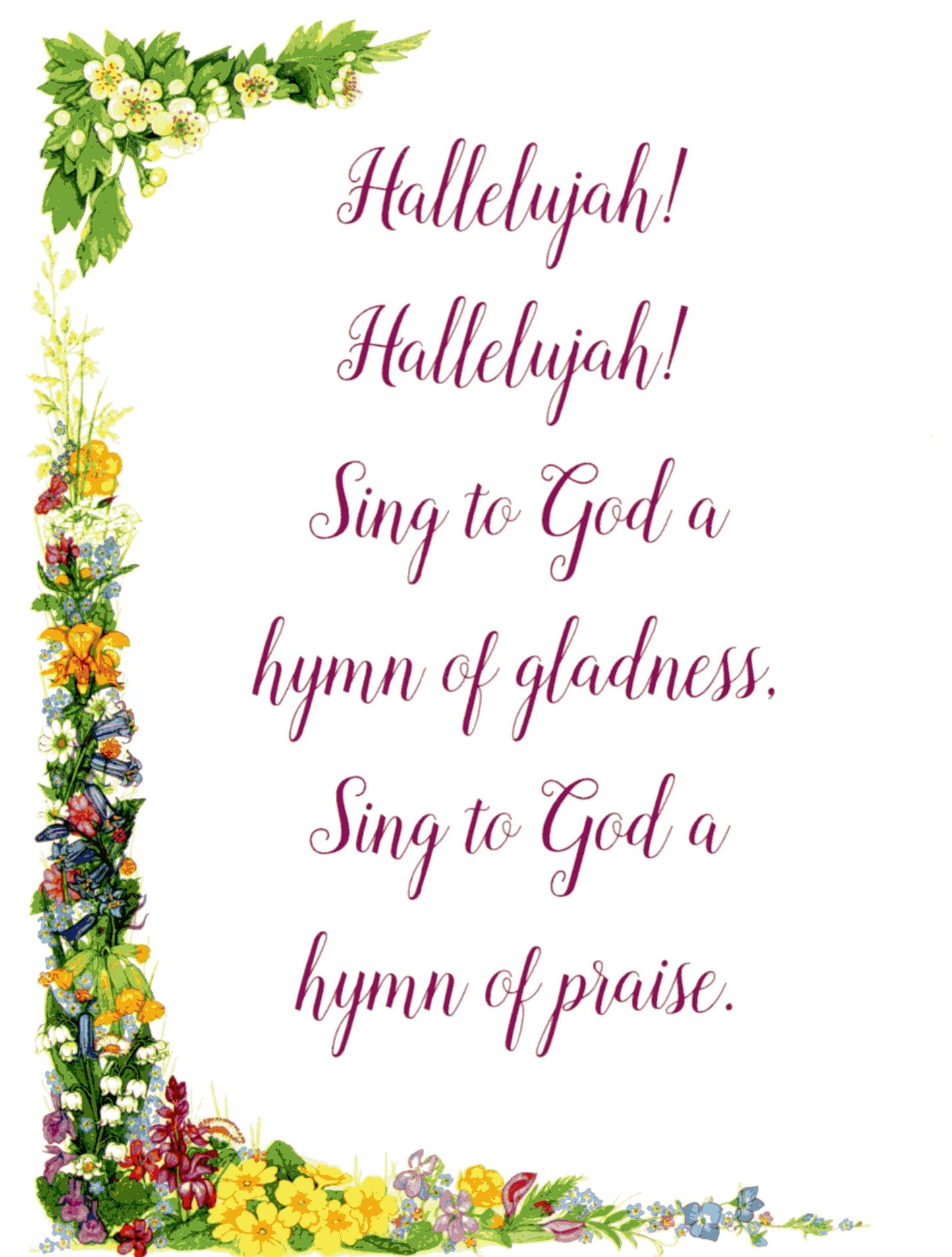 Pack of 4 Hallelujah Mini Medici Happy Easter Greeting Cards