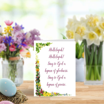 Pack of 4 Hallelujah Mini Medici Happy Easter Greeting Cards