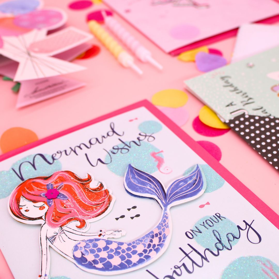 CARD 'N' MIX Birthday Girl Assortment 6 Card Potluck Pick Cards for Birthdays