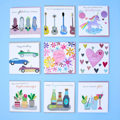 CARD 'N' MIX Bright & Breezy Assortment 6 Card Potluck Pick Cards for Birthdays