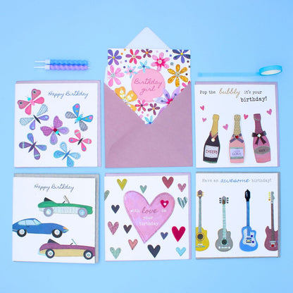 CARD 'N' MIX Bright & Breezy Assortment 6 Card Potluck Pick Cards for Birthdays