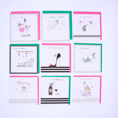 CARD 'N' MIX Charmed Assortment 6 Card Potluck Pick Cards for Birthdays