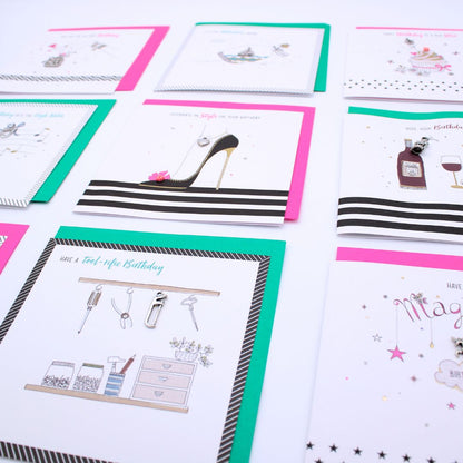 CARD 'N' MIX Charmed Assortment 6 Card Potluck Pick Cards for Birthdays