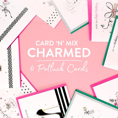 CARD 'N' MIX Charmed Assortment 6 Card Potluck Pick Cards for Birthdays