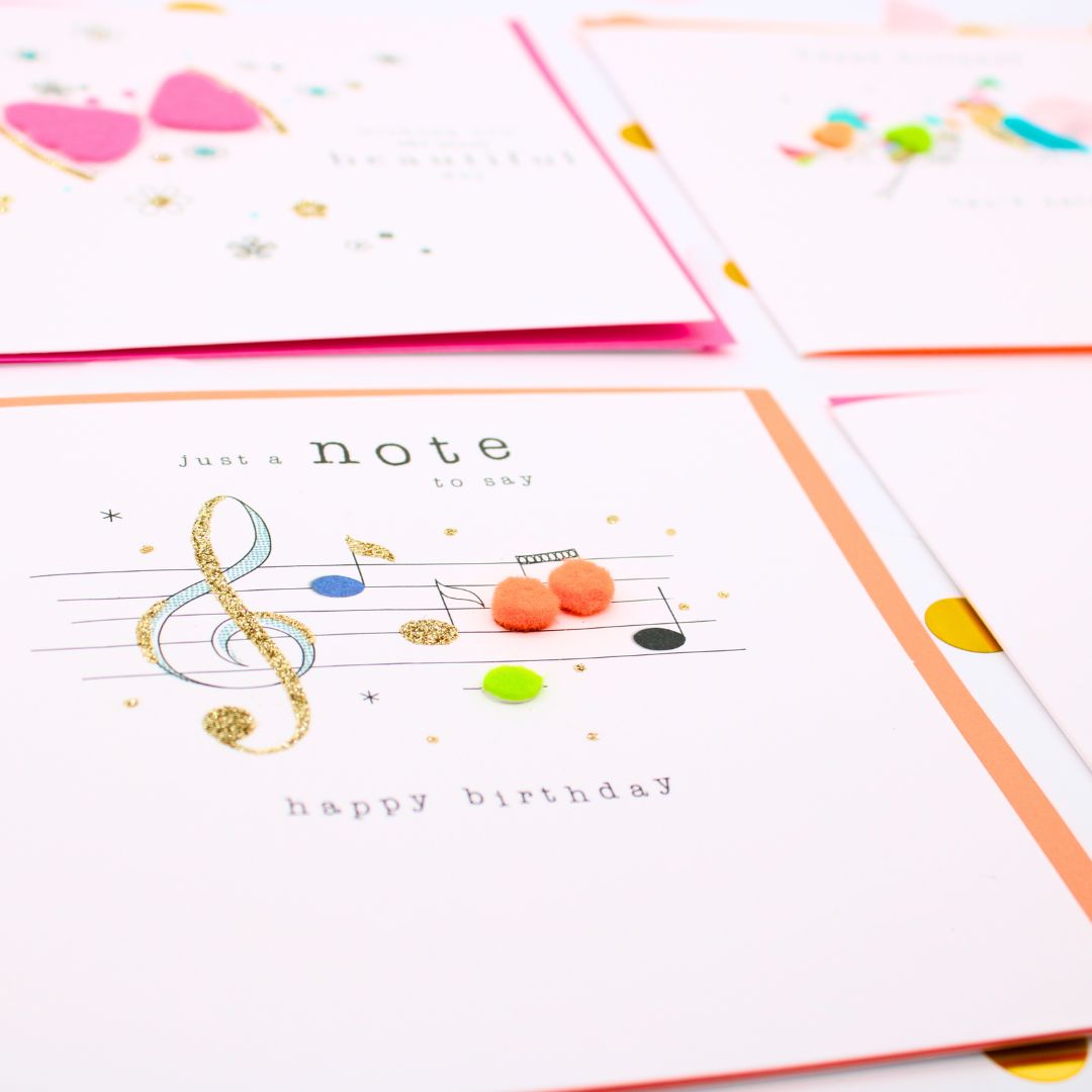 CARD 'N' MIX Felt Tastic Assortment 6 Card Potluck Pick Cards for Birthdays