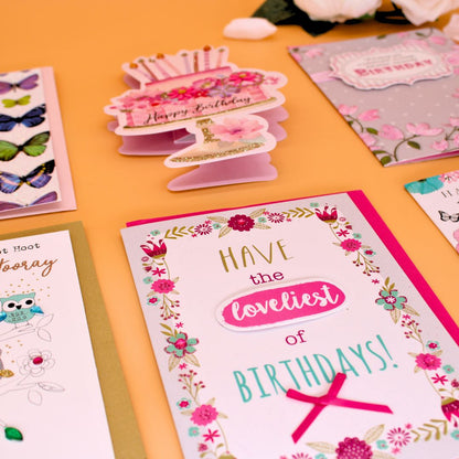 CARD 'N' MIX Lovely You Assortment 6 Card Potluck Pick Cards for Birthdays