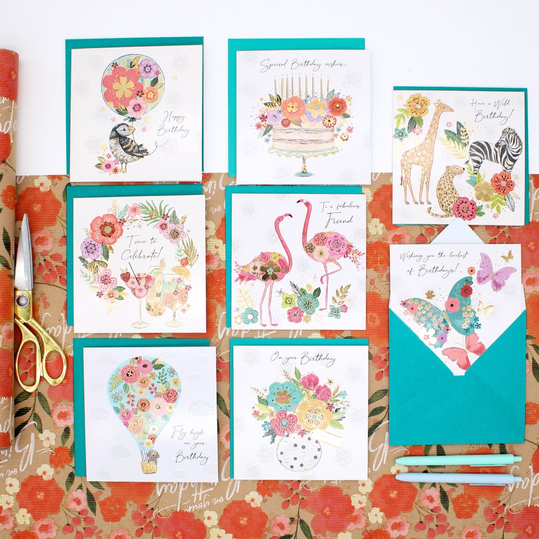 CARD 'N' MIX Sublime Assortment 6 Card Potluck Pick Cards for Birthdays