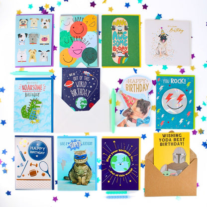 CARD'N'MIX Birthday Card Multipack Birthday Boy Variety Set 12 Card Assortment