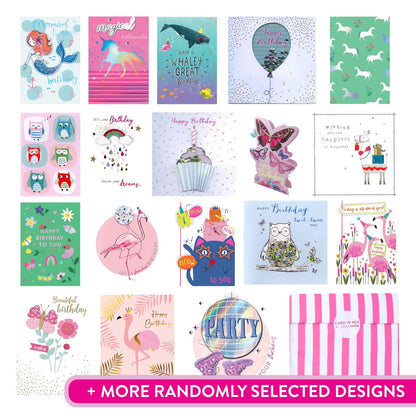 CARD'N'MIX Birthday Card Multipack Birthday Girl Variety Set 12 Card Assortment