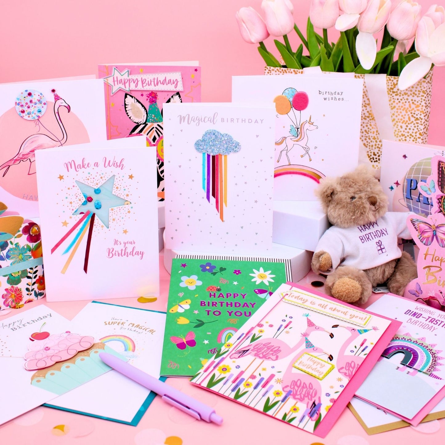 CARD'N'MIX Birthday Card Multipack Birthday Girl Variety Set 12 Card Assortment